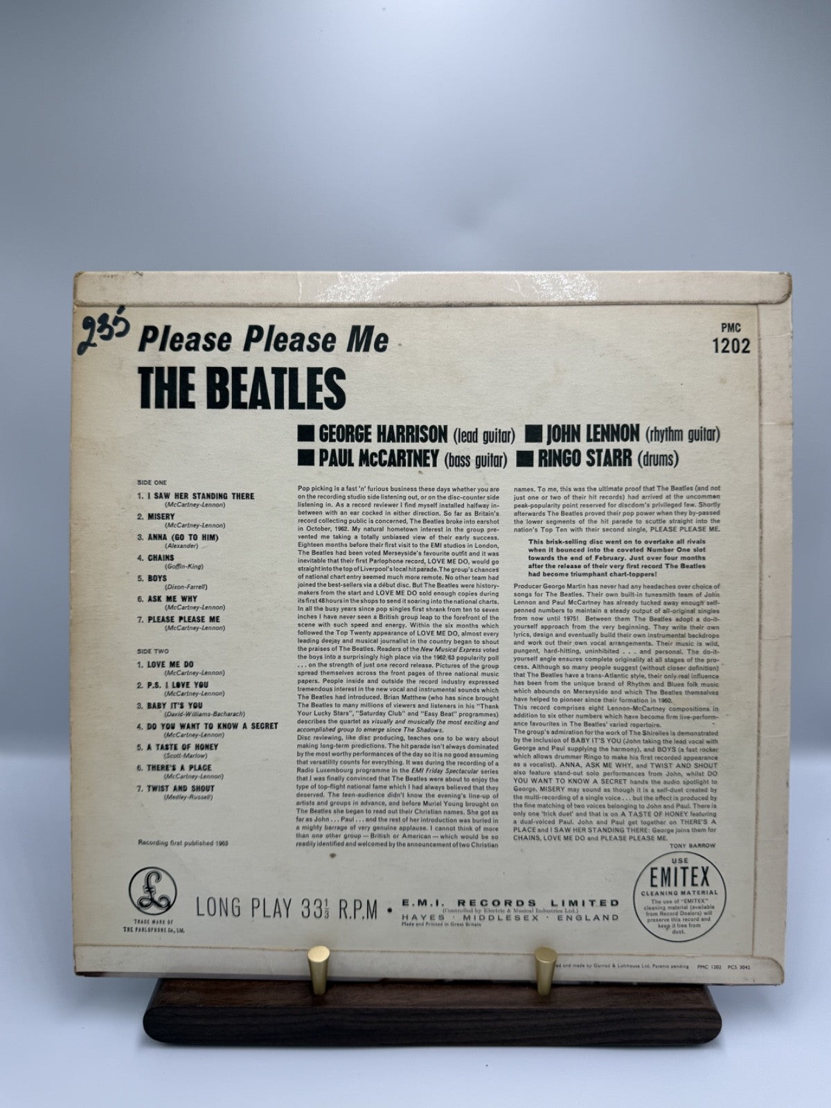 The Beatles Please Please Me UK Mono 1963 4th Press PMC1202 1N/1N EX+/EX+