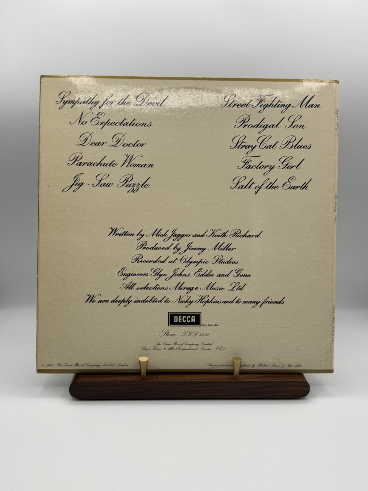 Rolling Stones Beggars Banquet LP Vinyl Record SKL 4955 2K/3K - VG+/VG+