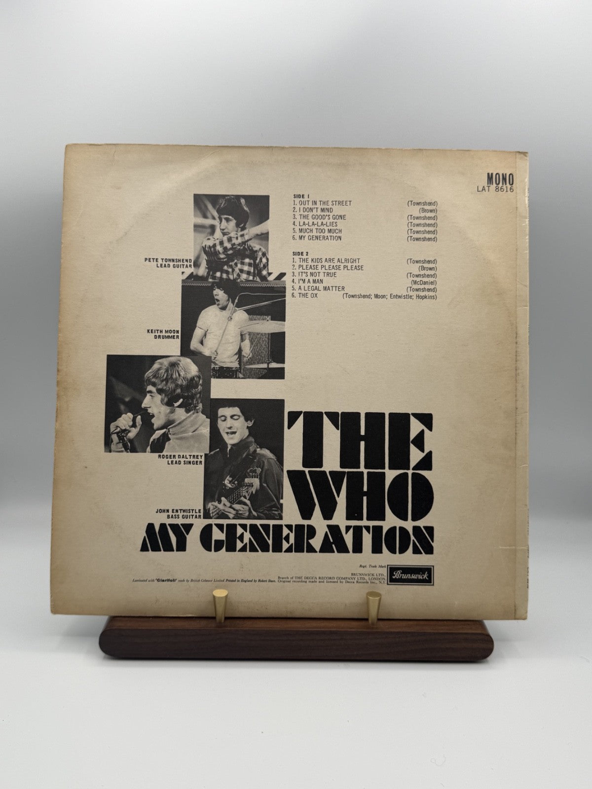 The Who My Generation LP LAT 8616 UK 1965 Mono 1B/1B - VG+/VG(+)