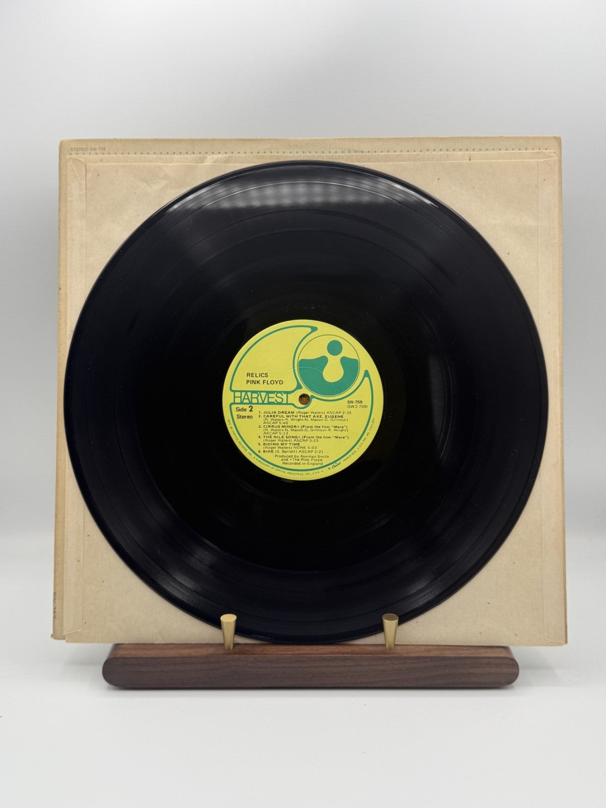Pink Floyd Relics LP Vinyl SW-759 US 1971 Los Angeles F6/F8 - VG/VG++