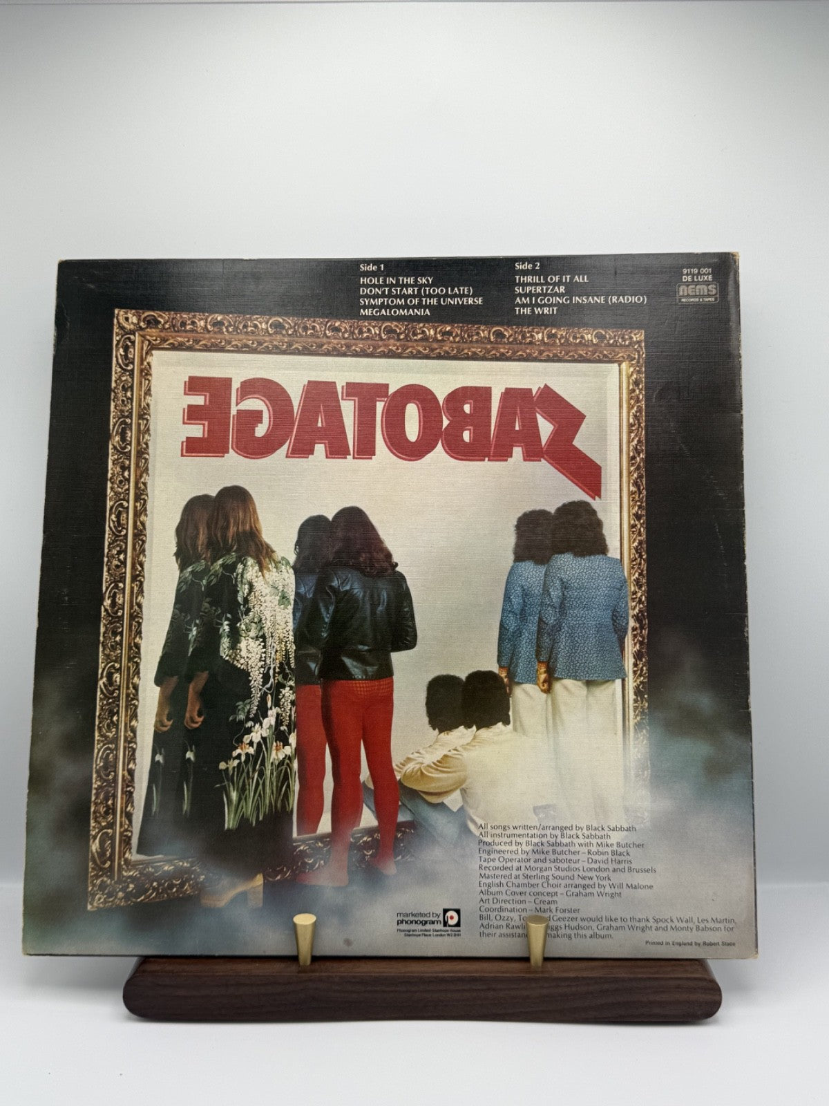 Black Sabbath - Sabotage 9119 001 UK Repress Sterling Textured Sleeve VG+/VG+