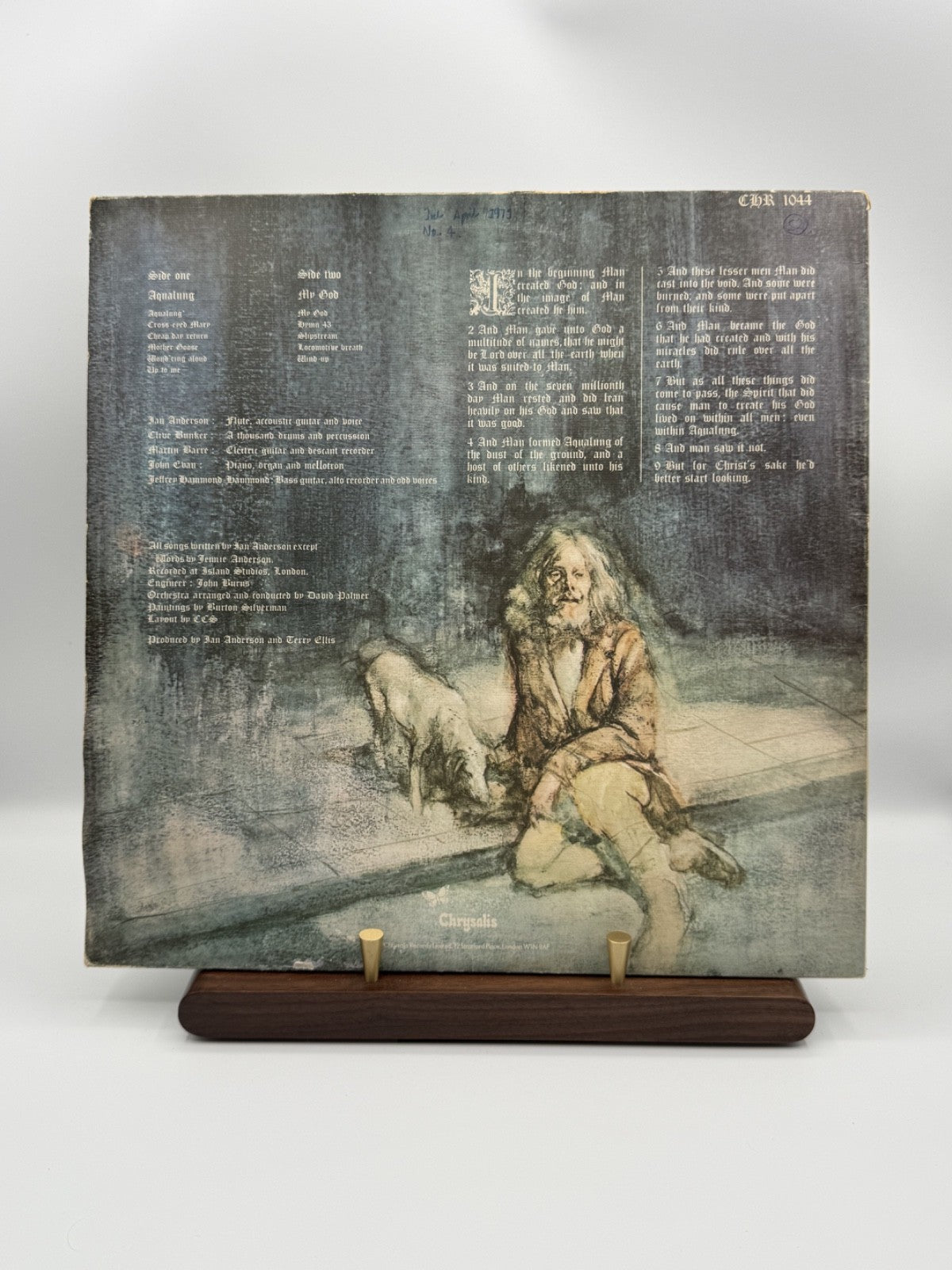 Jethro Tull Aqualung LP Album Vinyl Record CHR 1044 UK 1980 - VG+/VG+