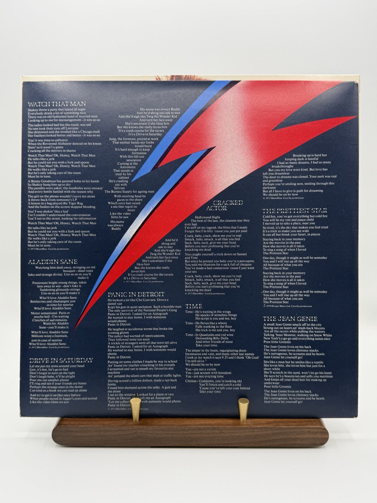 David Bowie Aladdin Sane LP Album Vinyl Record RS 1001 1st Press - EX/VG++