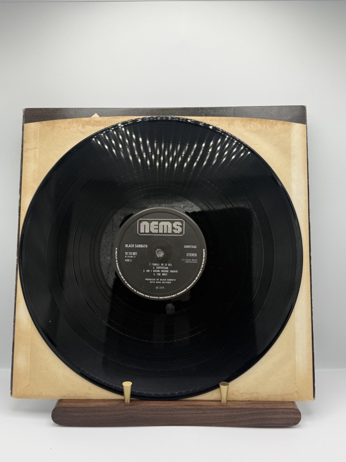 Black Sabbath - Sabotage 9119 001 UK Repress Sterling Textured Sleeve VG+/VG+