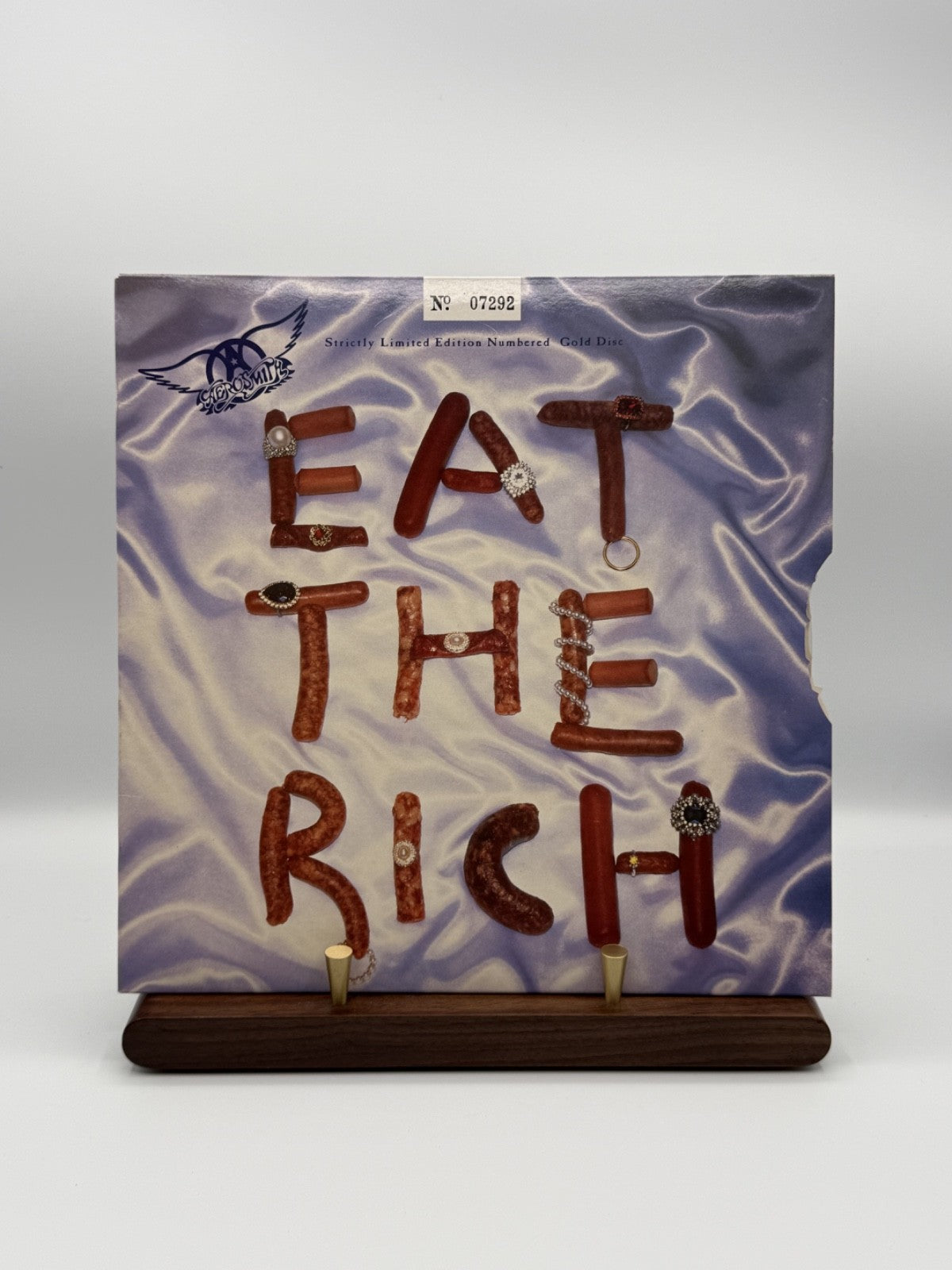 Aerosmith Eat The Rich 10in Gold Vinyl GFSV46 No 07292 - EX/EX