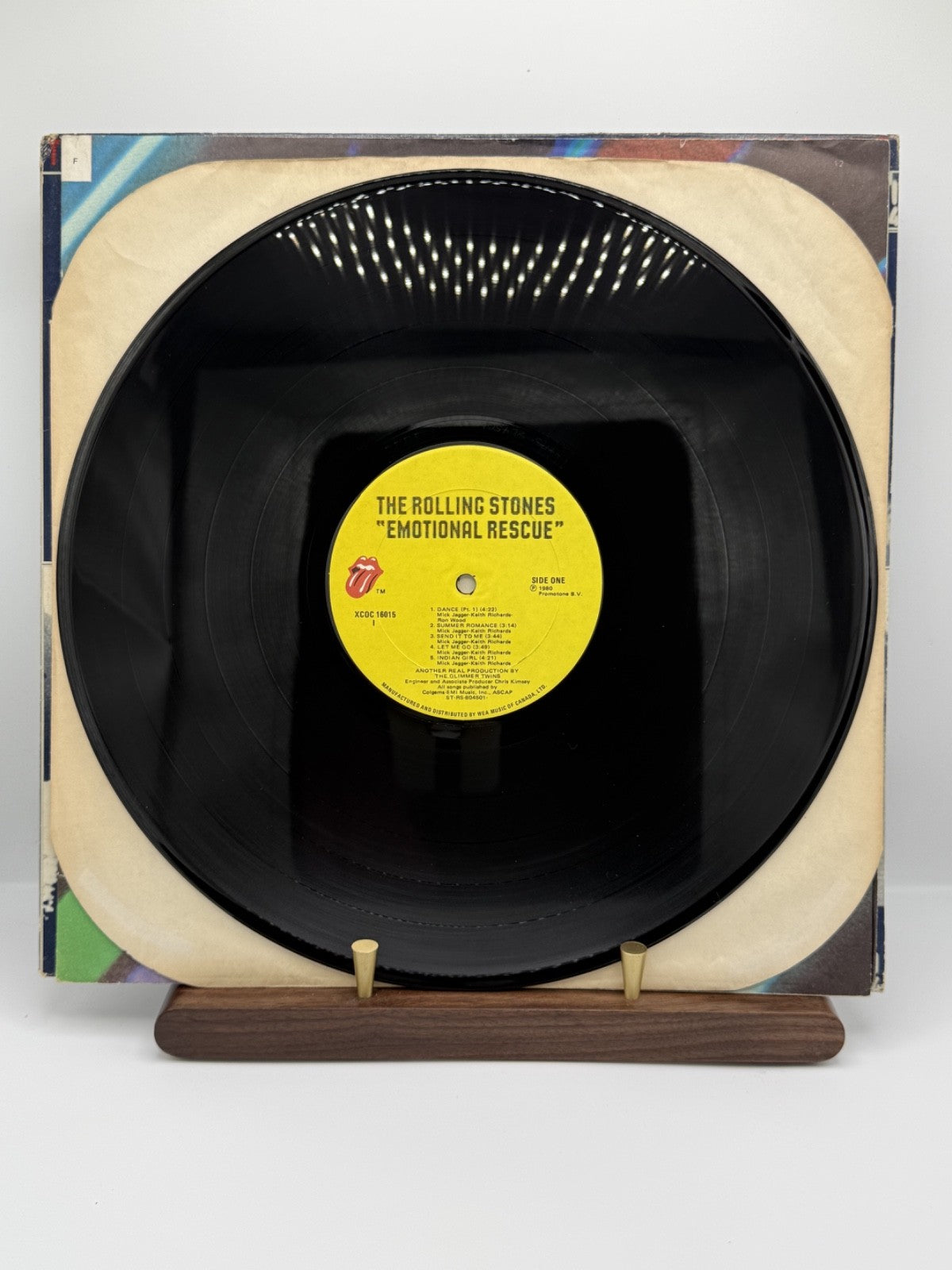 Rolling Stones Emotional Rescue LP Canadian Sterling Master Poster VG+ XCOC16015