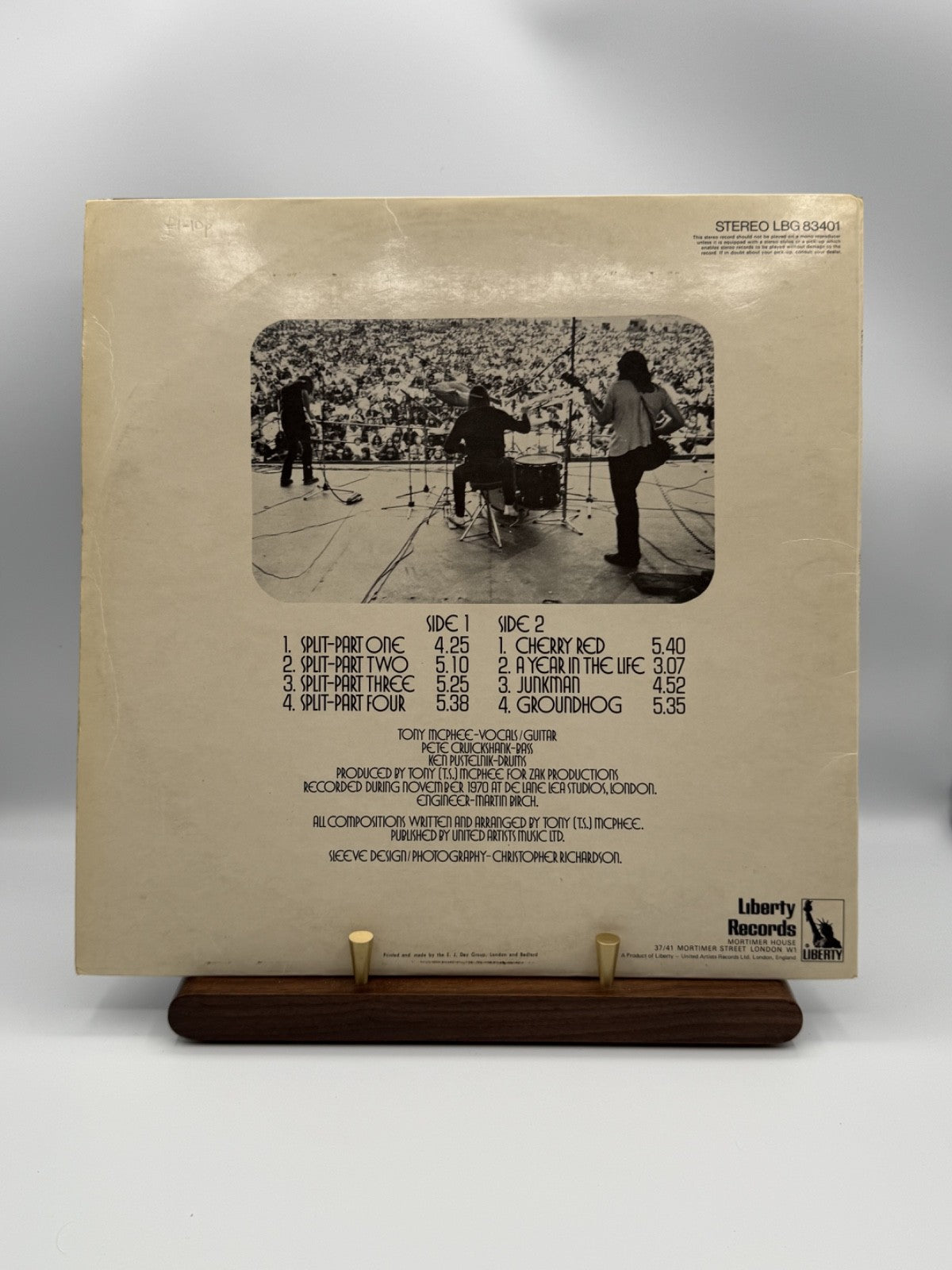 Groundhogs Split LP LBG 83401 UK 1971 A1U/B1U Misprint - VG++/EX