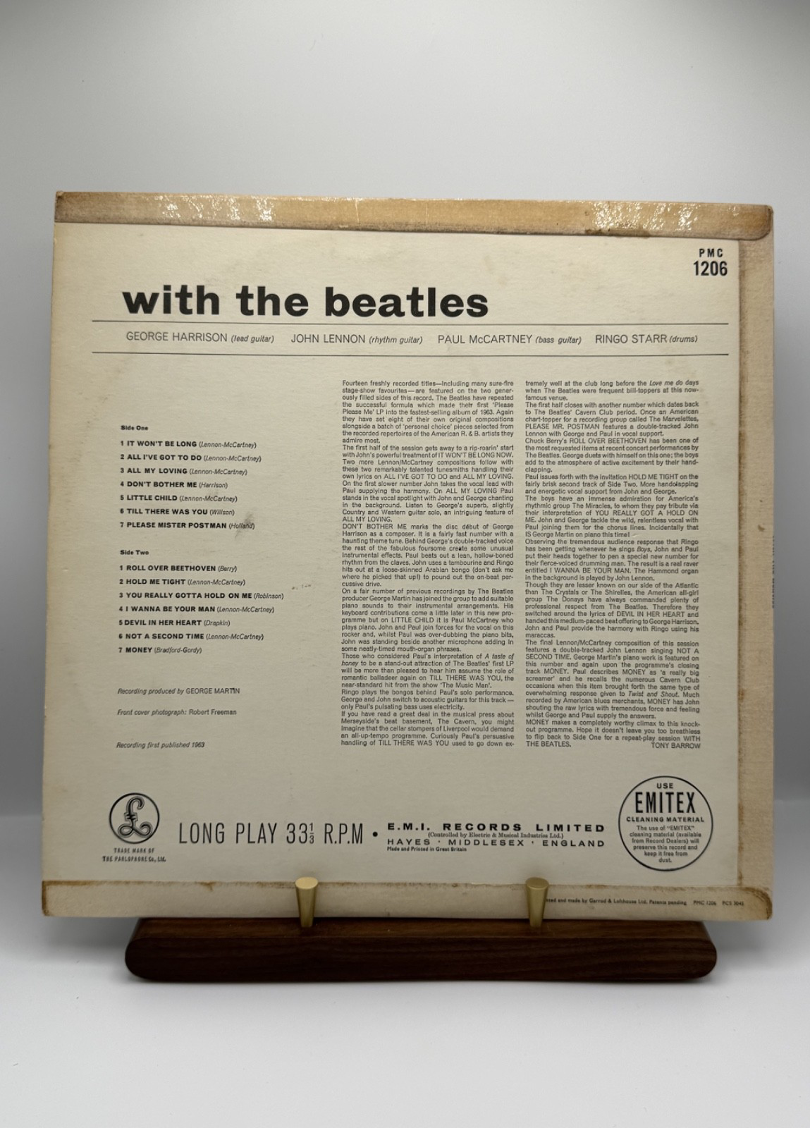 The Beatles – With The Beatles UK Mono LP PMC 1206 Black & Yellow Parlophone VG+