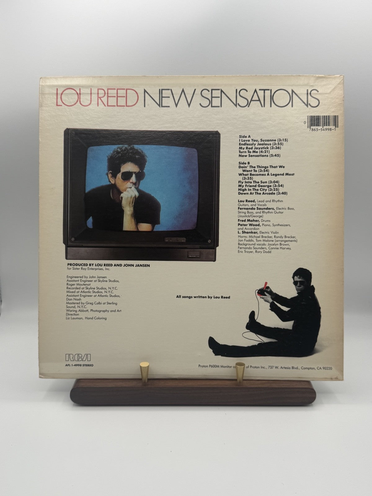 Lou Reed New Sensations LP AFL1-4998 US 1984 Indianapolis STERLING - VG+/EX