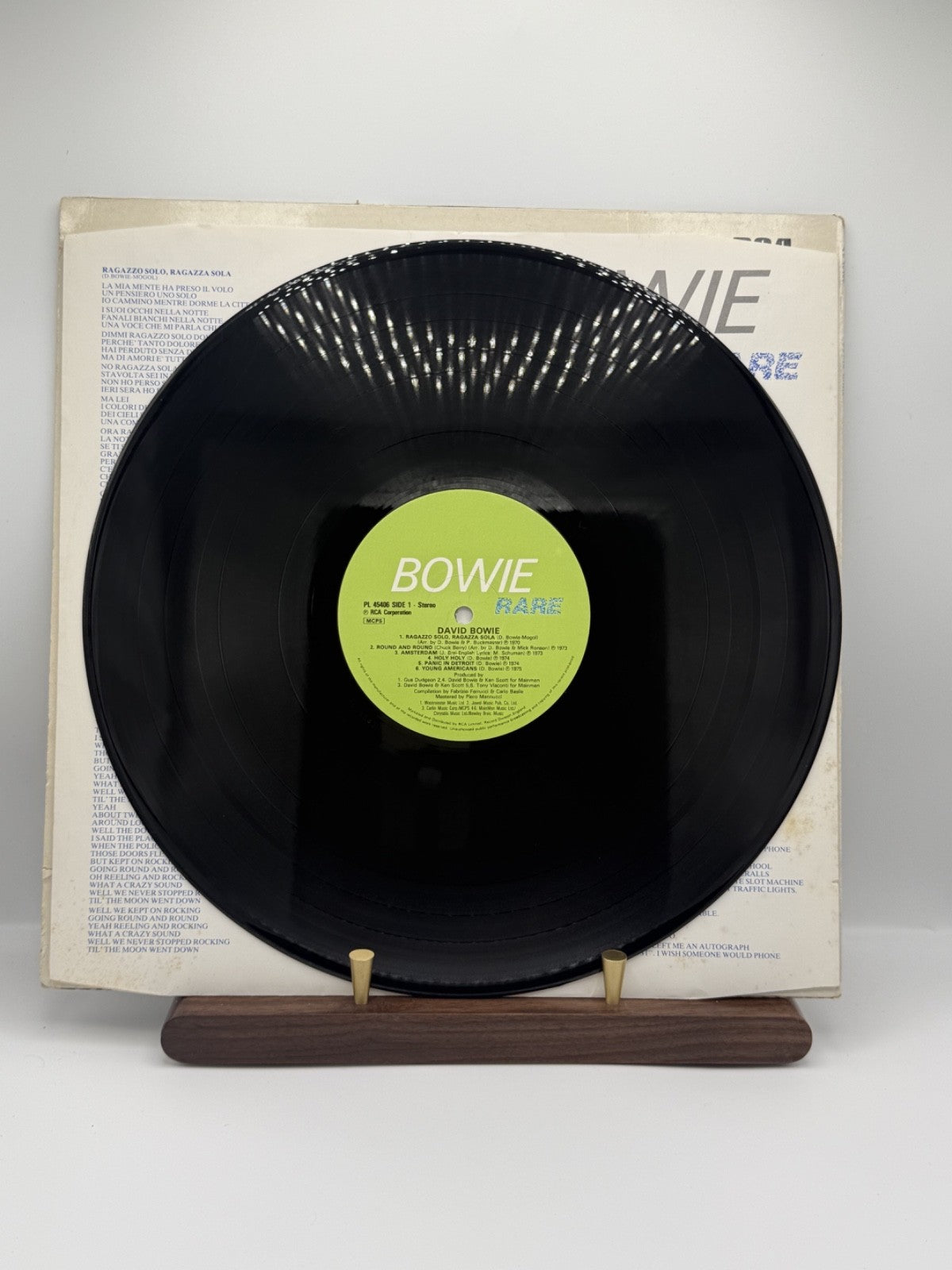 David Bowie Rare LP PL 45406 UK 1st Press JA Cut VG+/VG++