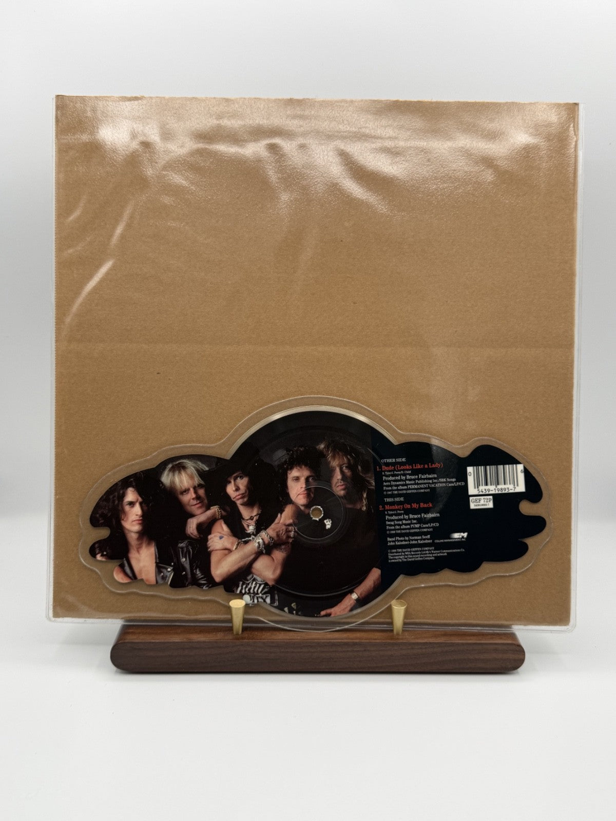 Aerosmith Dude Looks Like A Lady 7" Shaped Picture Disc GEF72P - VG+