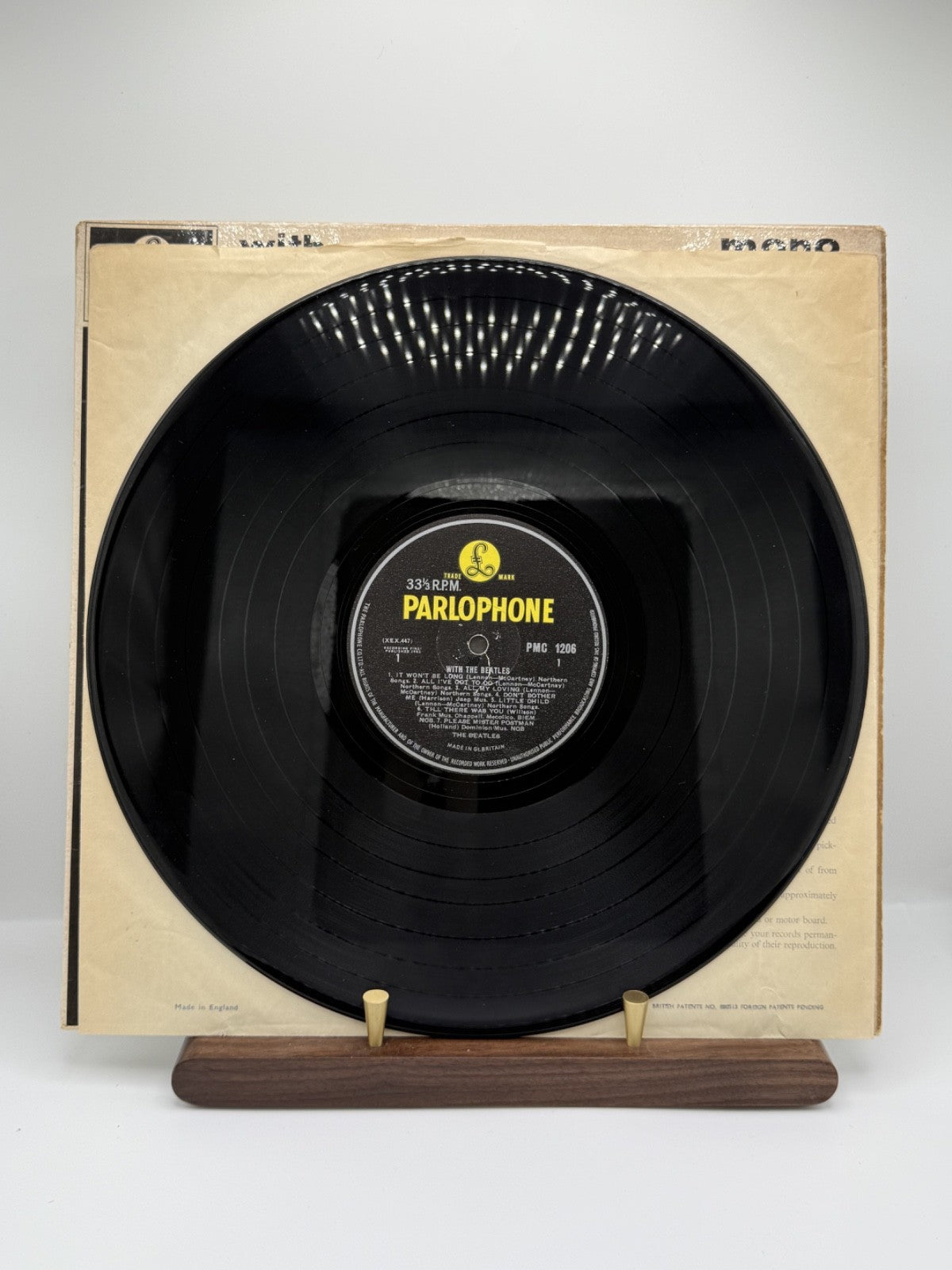 The Beatles – With The Beatles UK Mono LP PMC 1206 Black & Yellow Parlophone VG+