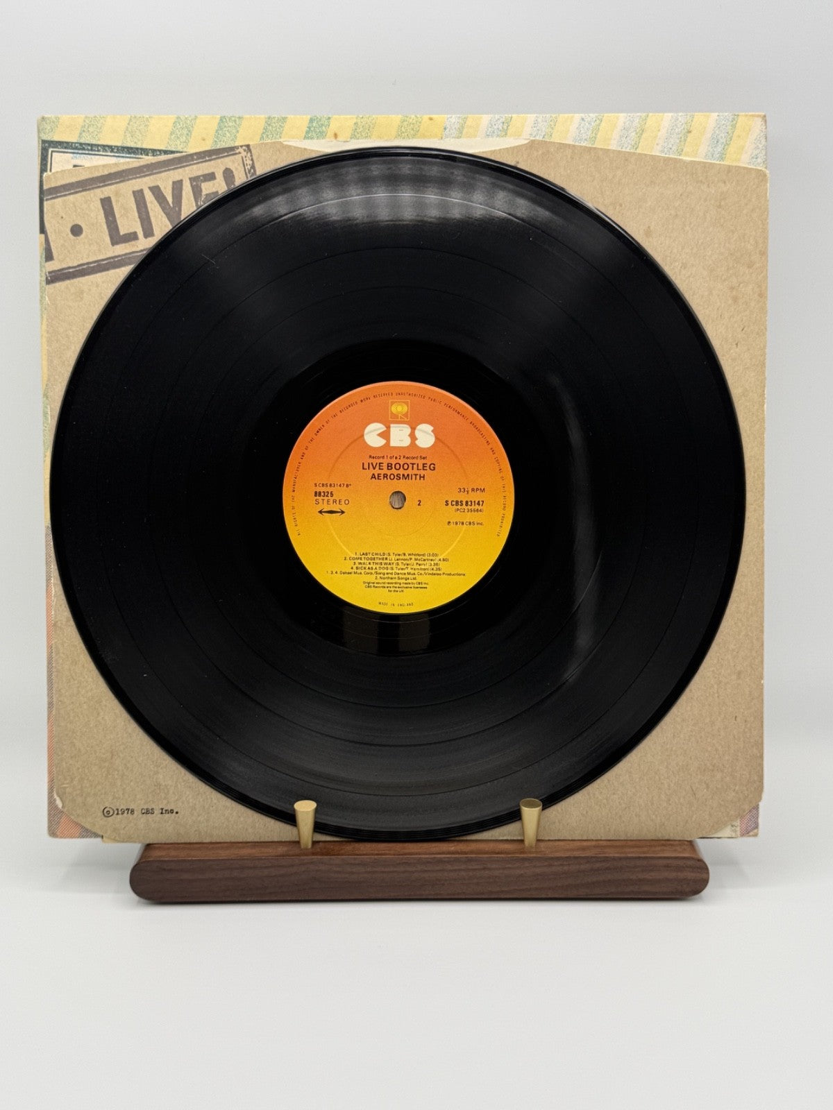 Aerosmith Live! Bootleg 1978 UK CBS 2LP + Original Poster EX/VG++