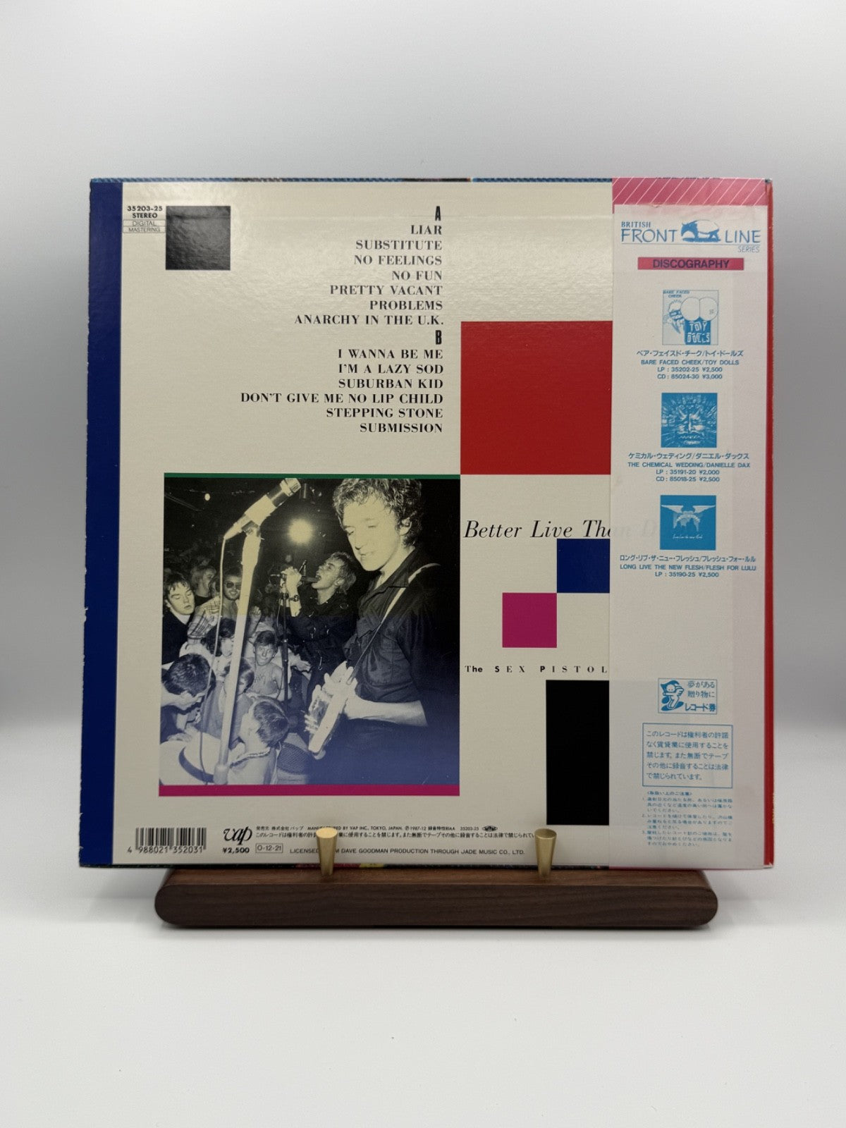 Sex Pistols Better Live Than Dead LP Vinyl 35203-25 Japan 1987 - EX/EX