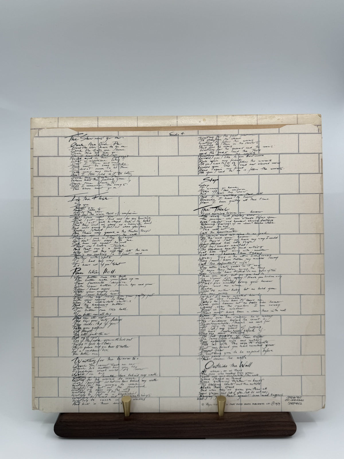 Pink Floyd The Wall actual copy 8587
