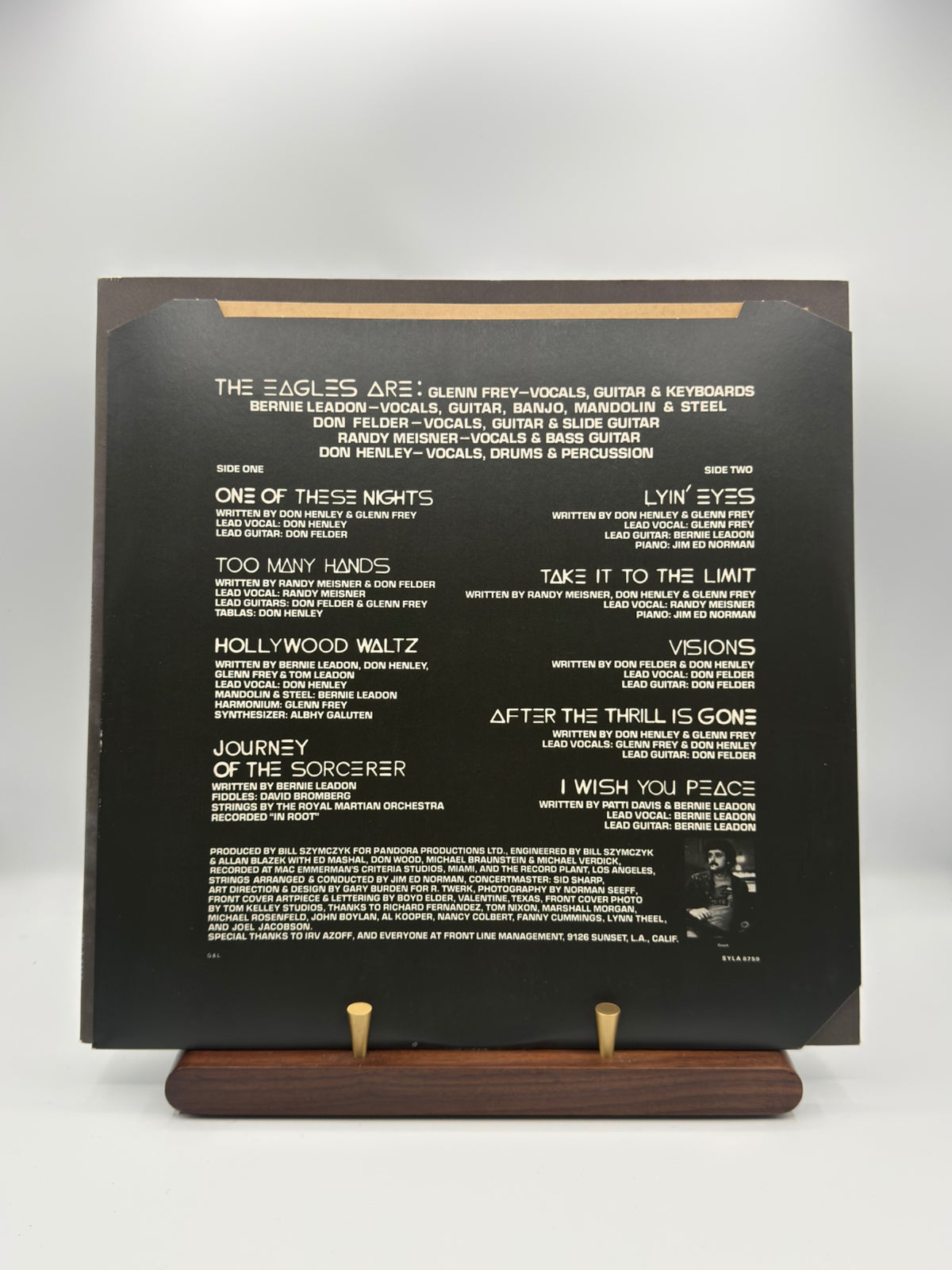 Eagles One Of These Nights original illustrated inner sleeve
