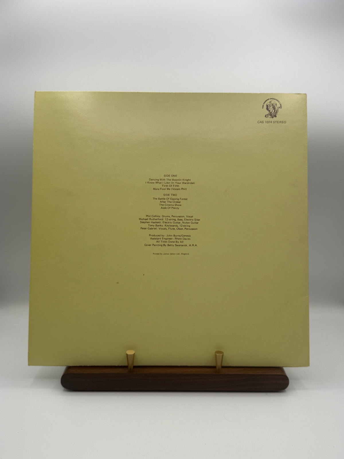 Genesis Selling England By The Pound CAS 1074 UK LP rear cover