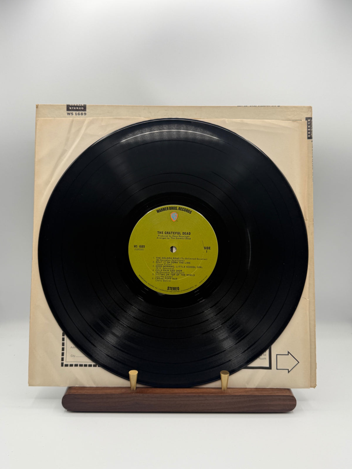 Grateful Dead The Grateful Dead Warner Bros WS 1689 green label vinyl side one