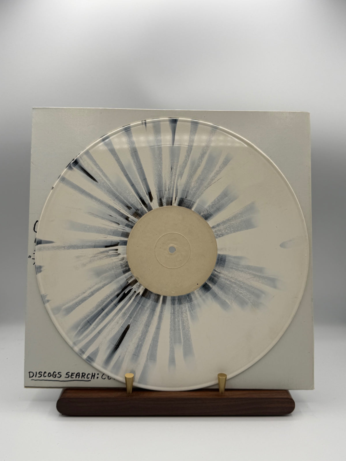 Ian Thomas Dirt Band Capitol Canada Color Test #3 clear splatter vinyl blank label side