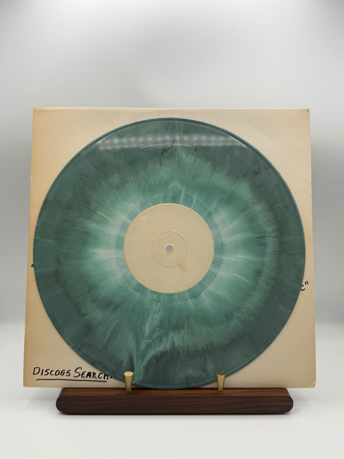 Ian Thomas and The Dirt Band Capitol Canada Color Test #5 blue-green marbled vinyl with blank label