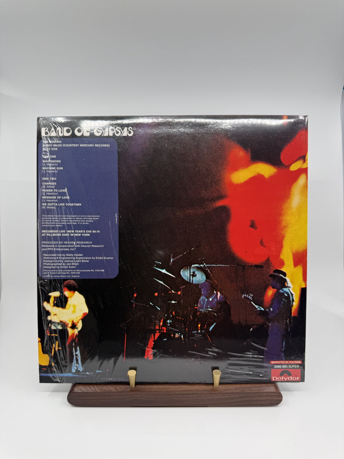 Jimi Hendrix Band Of Gypsys UK Polydor 2480 005 rear sleeve