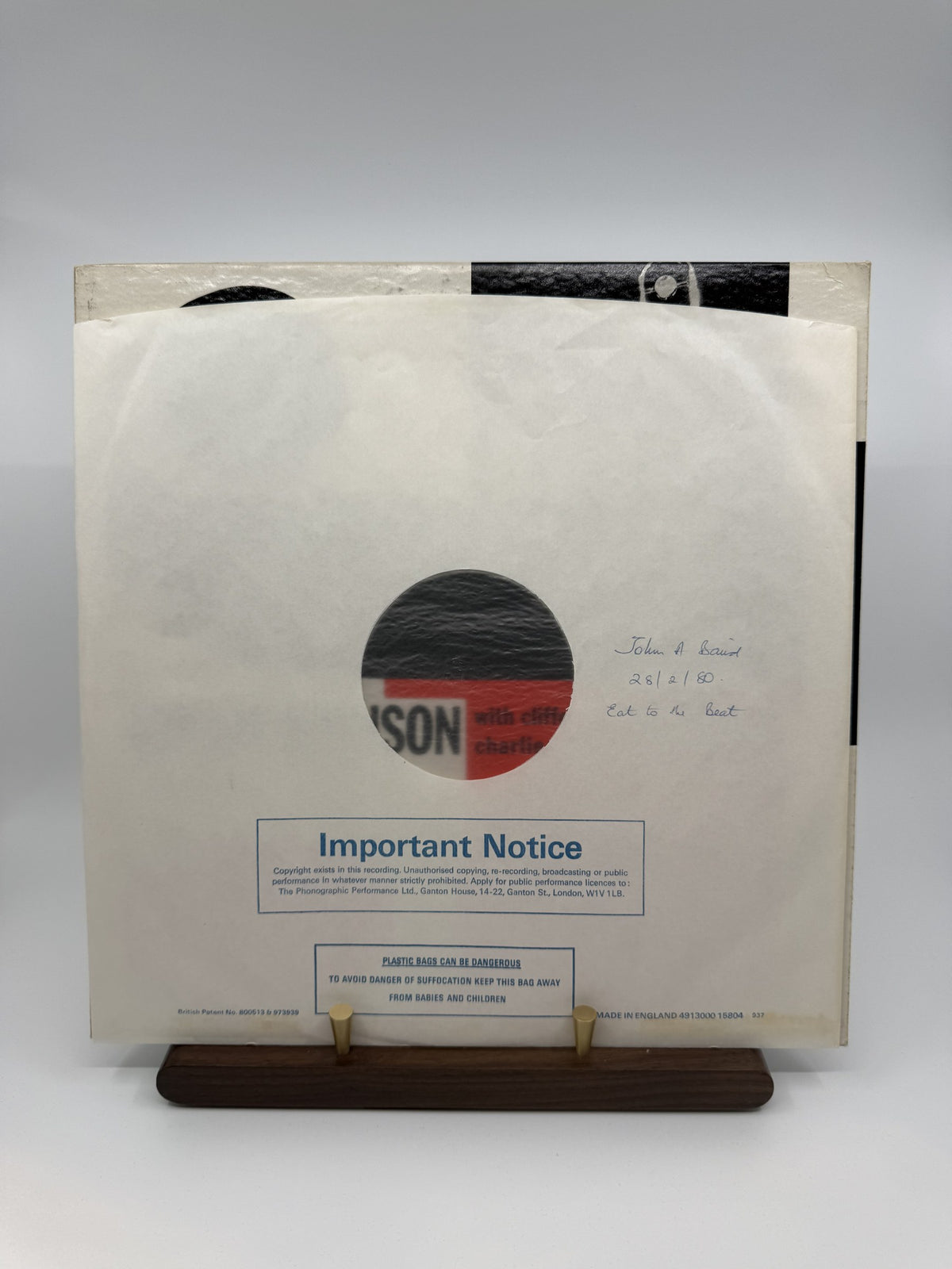 J.J. Johnson BLP 1505 paper inner sleeve