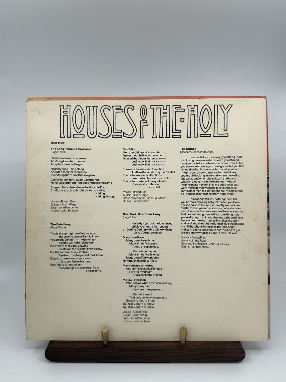 Led Zeppelin Houses of the Holy actual copy 8558