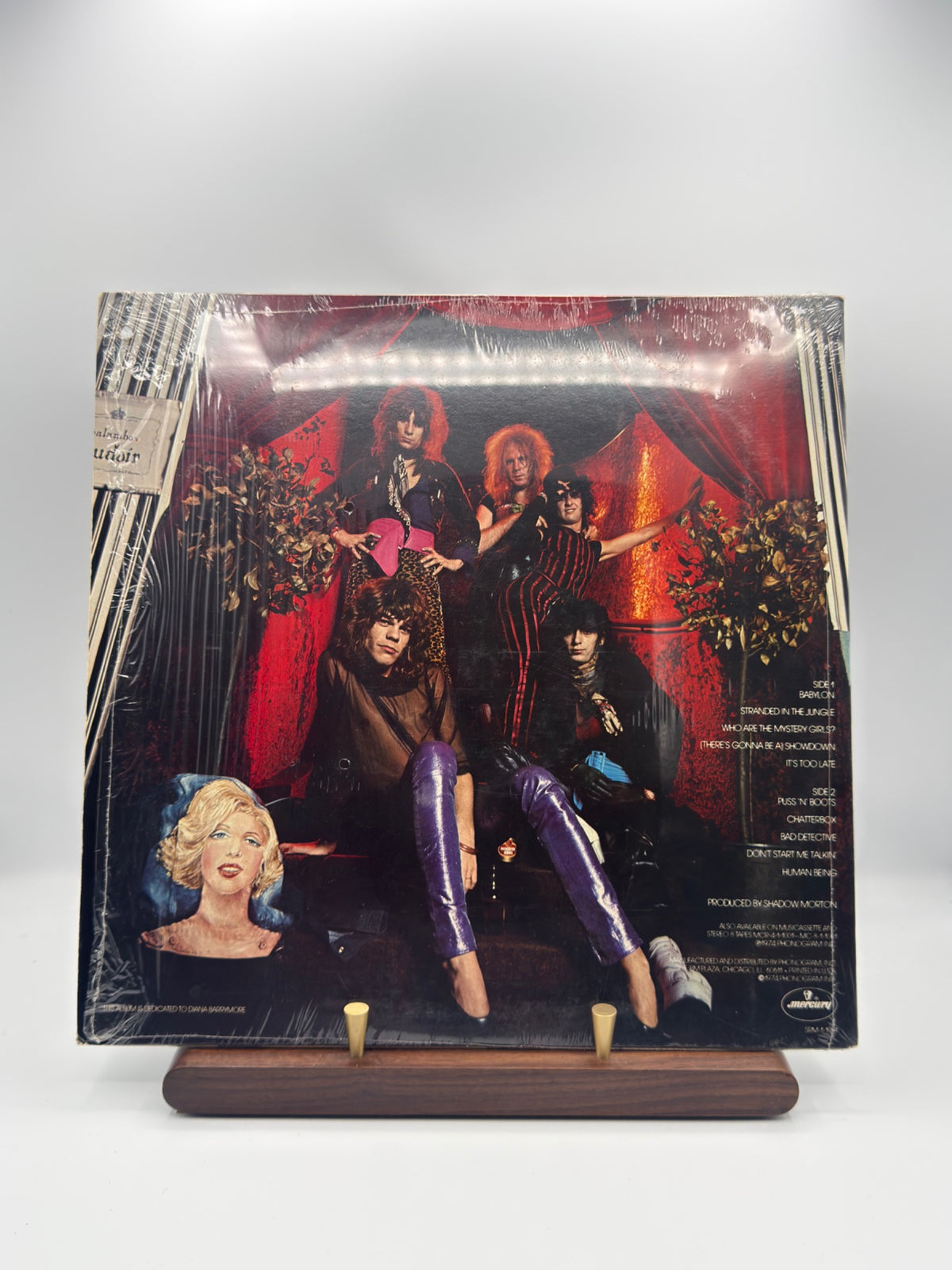 New York Dolls In Too Much Too Soon 1974 US Mercury rear sleeve with shrinkwrap