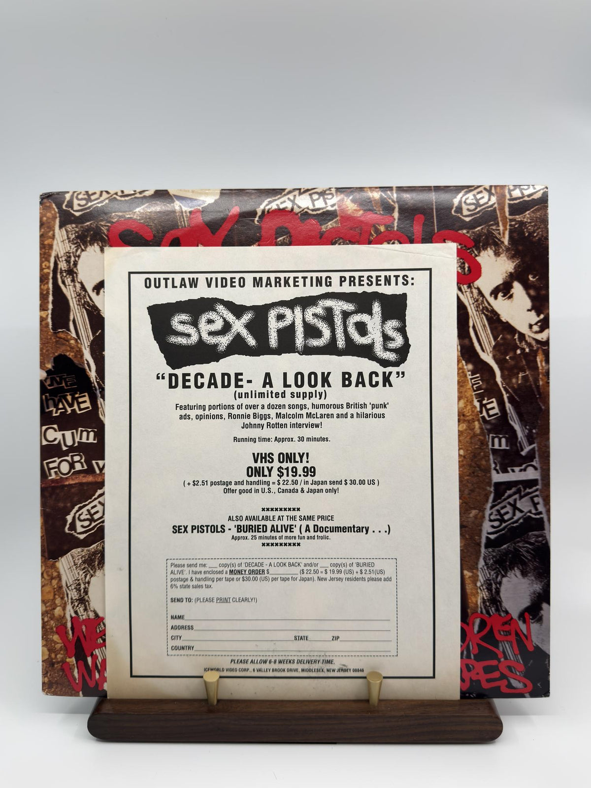 Sex Pistols We've Cum For Your Children actual copy Outlaw insert