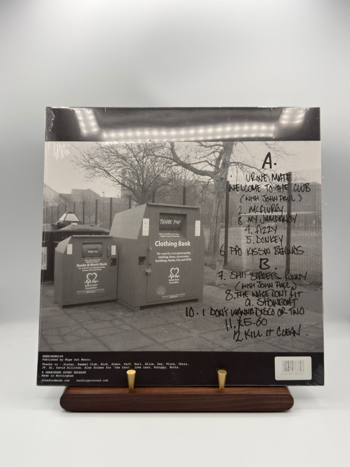Sleaford Mods Austerity Dogs HARBINGER106 sealed coloured vinyl rear cover