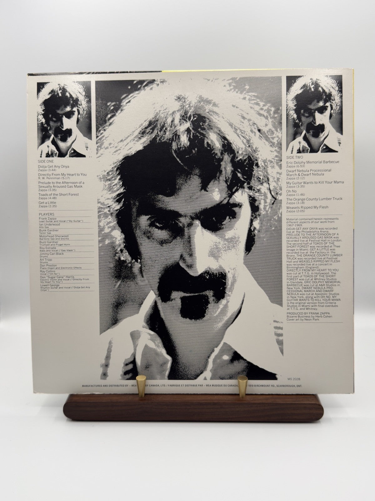 Mothers Of Invention Weasels Ripped My Flesh LP MS 2028 Canada 1976 - EX/VG++