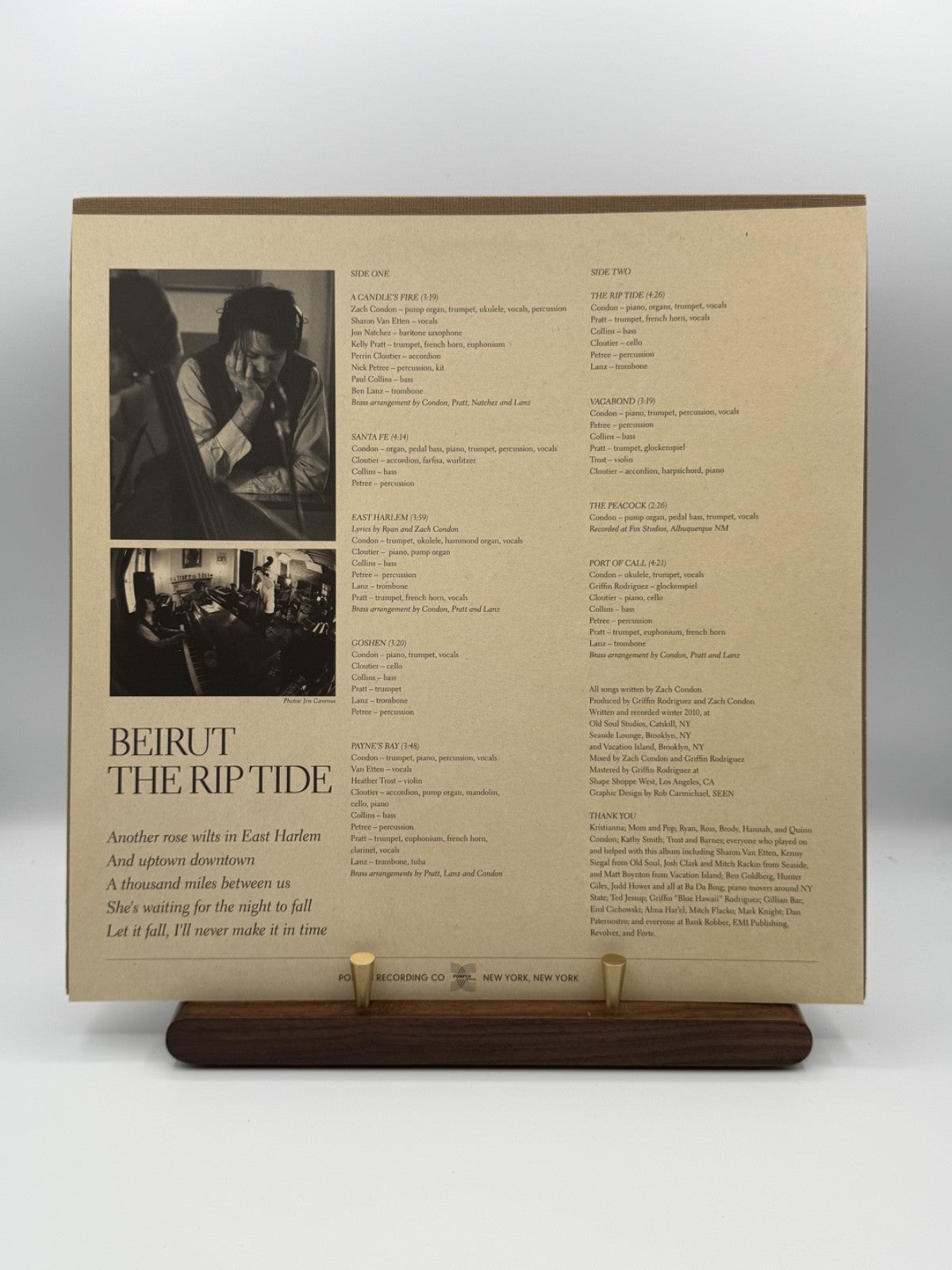 Beirut The Rip Tide LP Vinyl Record POMP003 UK Black Vinyl - EX+/EX+