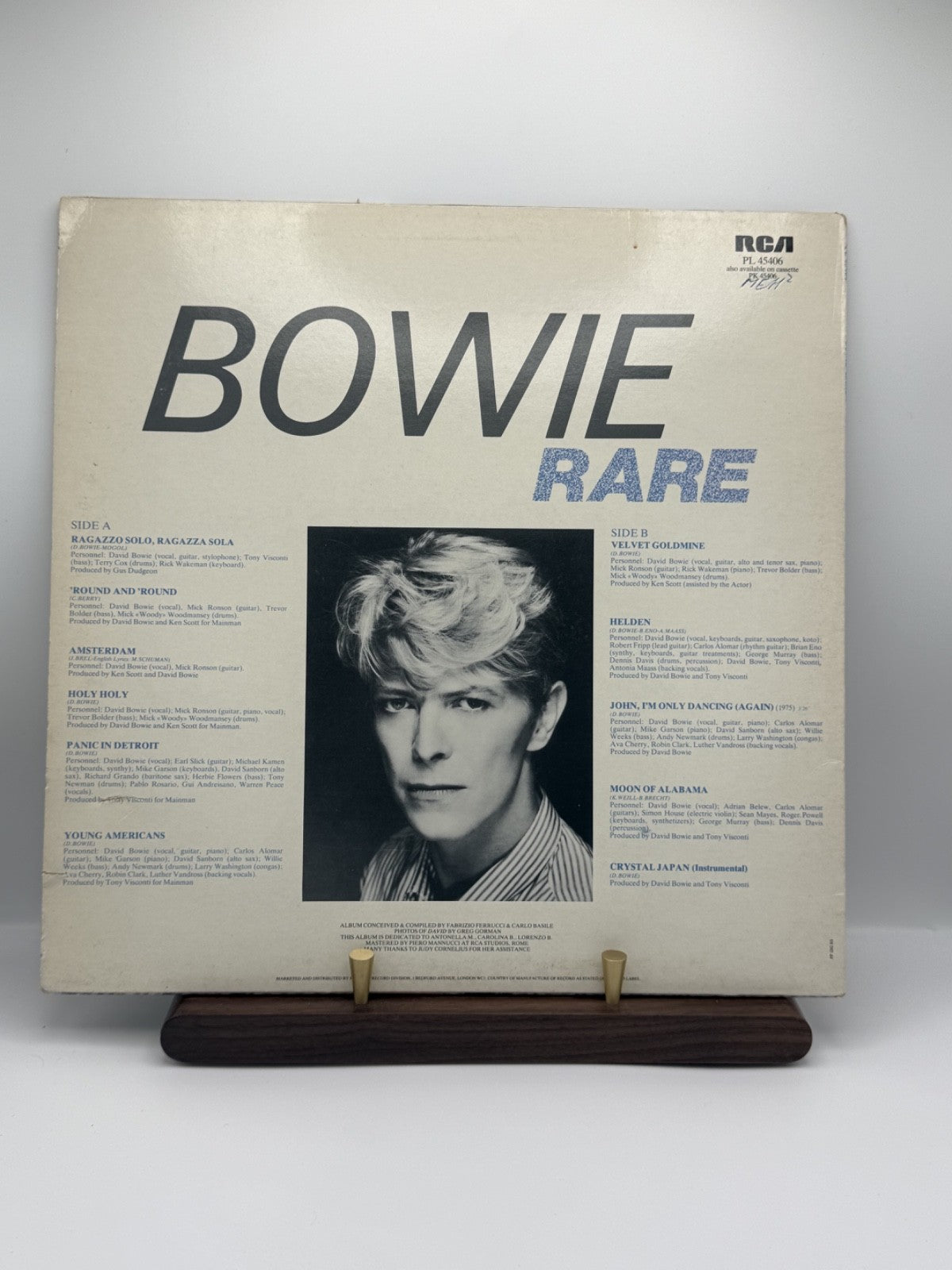 David Bowie Rare LP PL 45406 UK 1st Press JA Cut VG+/VG++