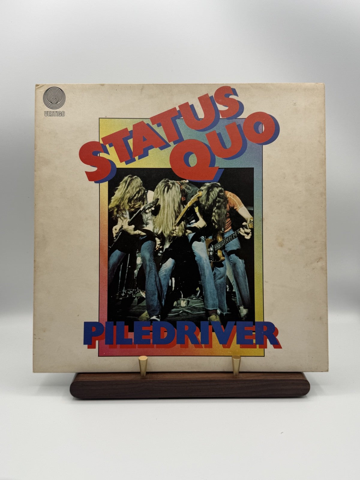 Status Quo Piledriver LP Vinyl Vertigo 6360 082 UK 1972 Swirl - VG+/VG(+)