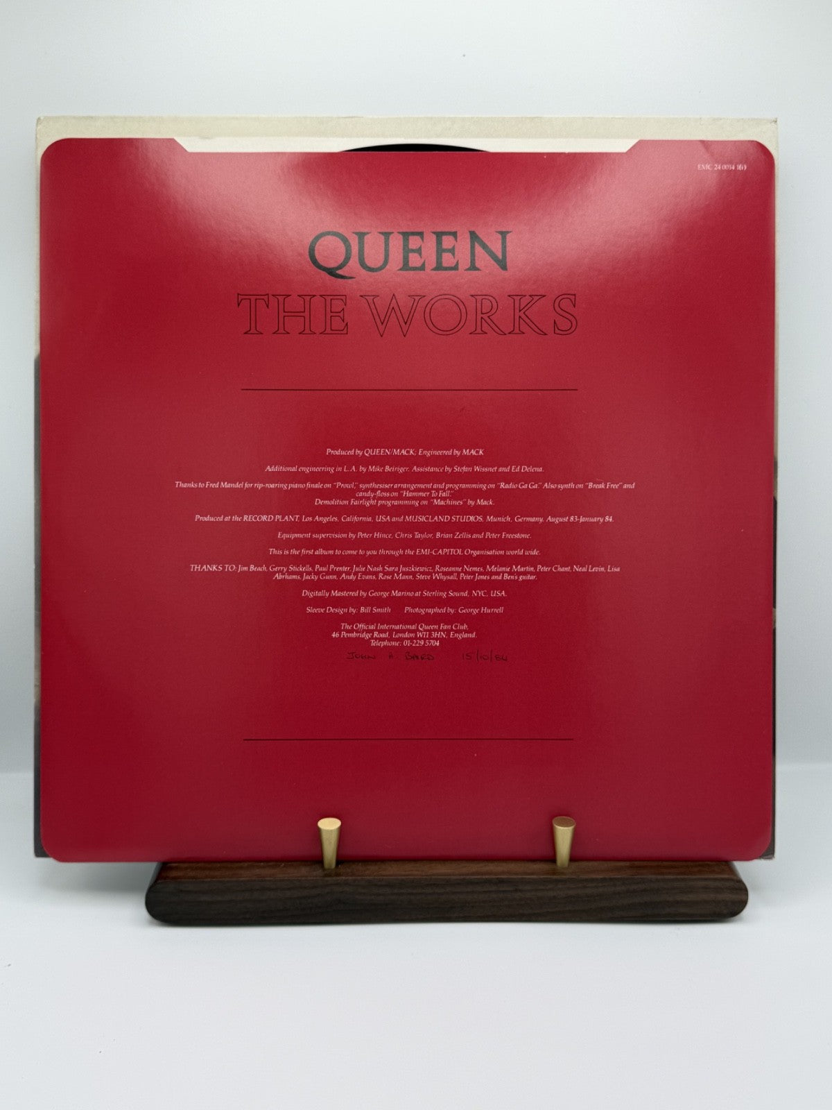 Queen – The Works UK 1st Press LP EMC 2400141 Sterling Master EX/EX Original