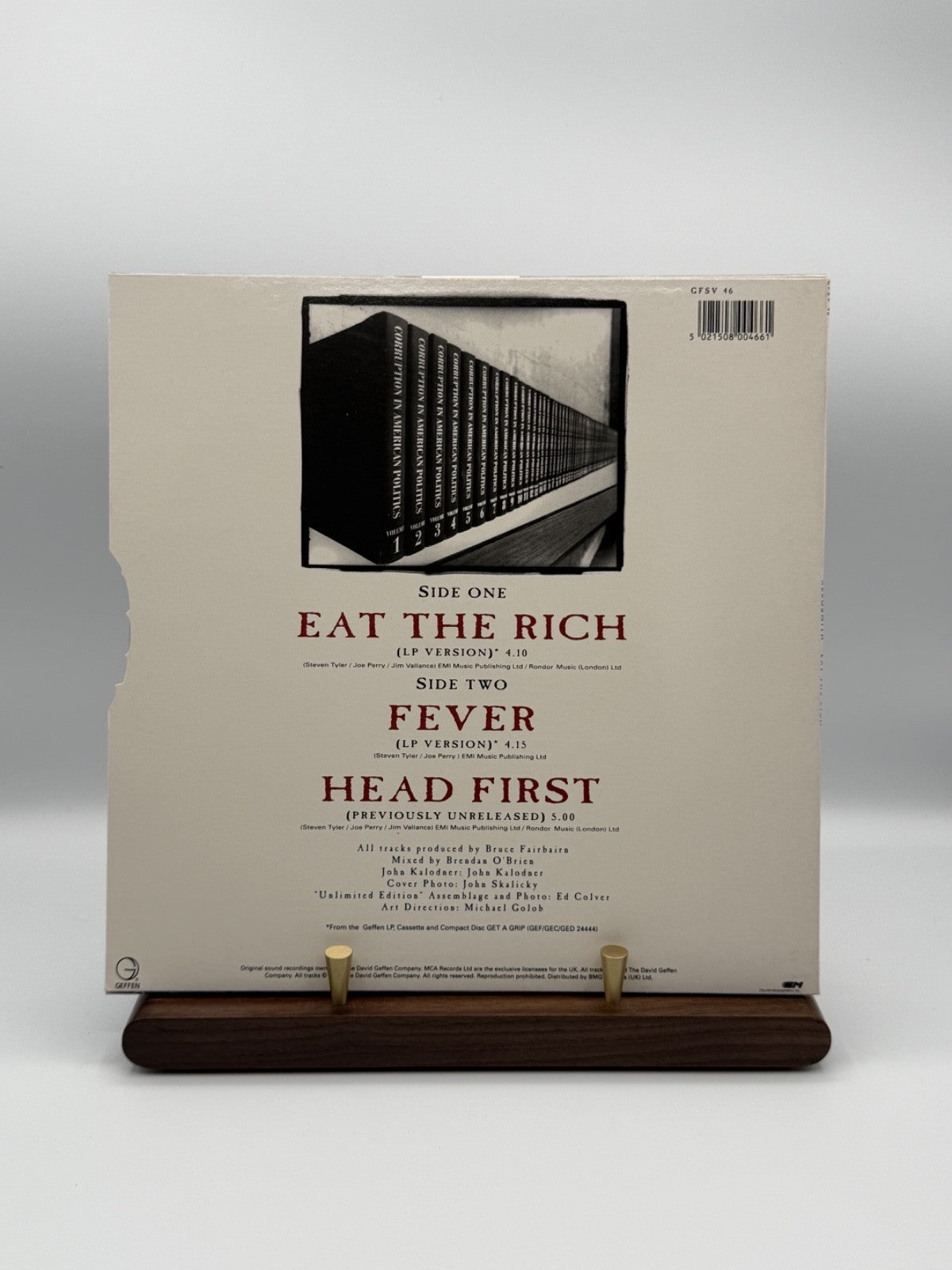 Aerosmith Eat The Rich 10in Gold Vinyl GFSV46 No 07292 - EX/EX