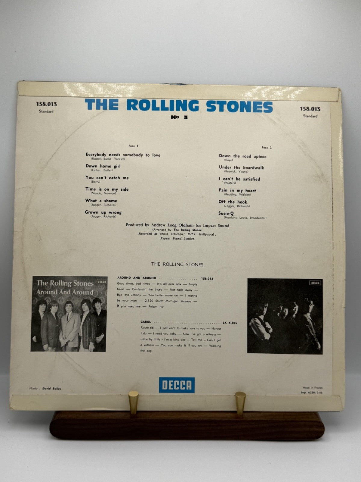The Rolling Stones N°3 LP Decca 158.013 French 1st Press 1965 VG+/VG(+)