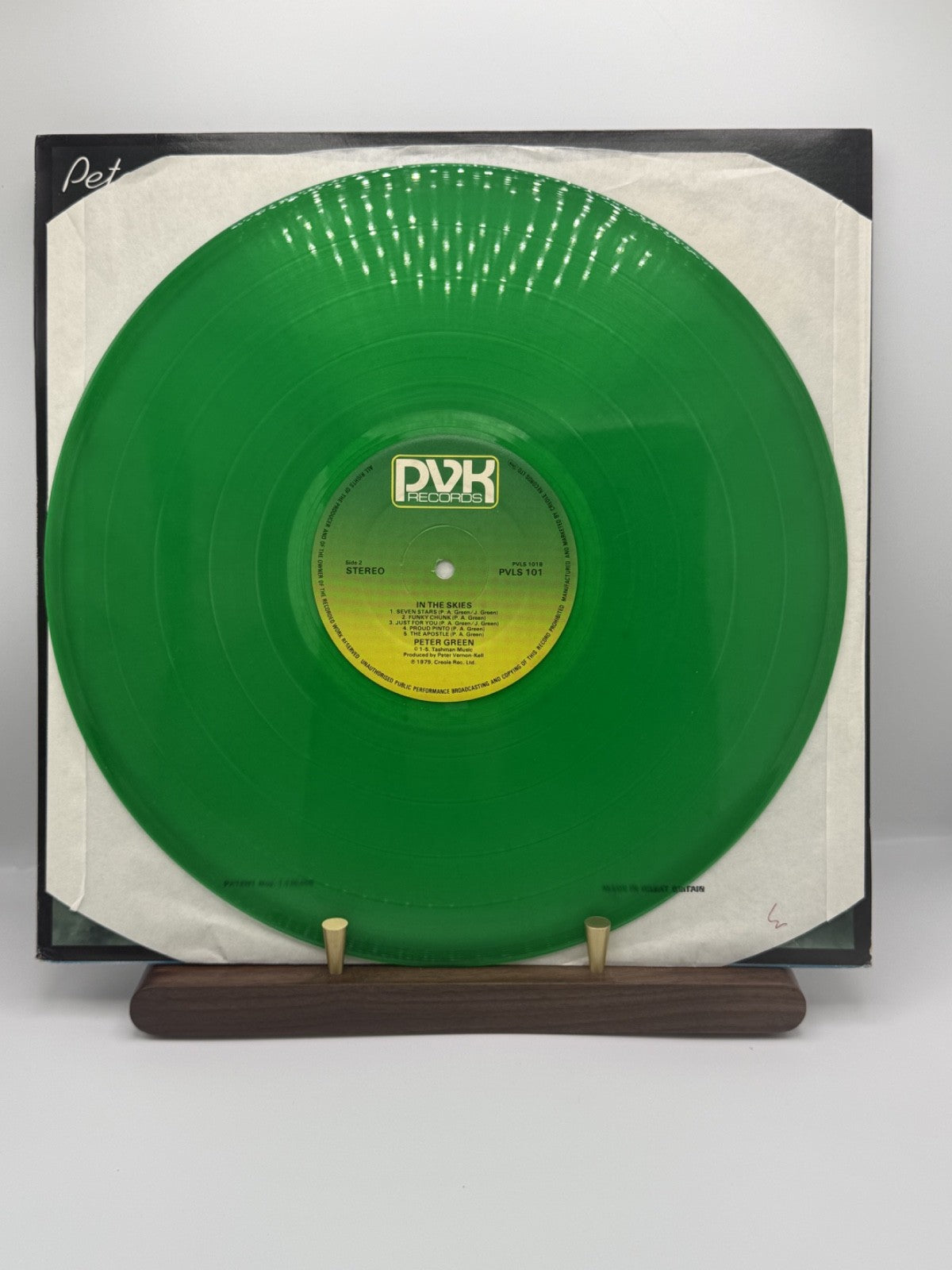 Peter Green In The Skies LP PVLS 101 UK 1979 1st Press Limited Green Vinyl EX/EX