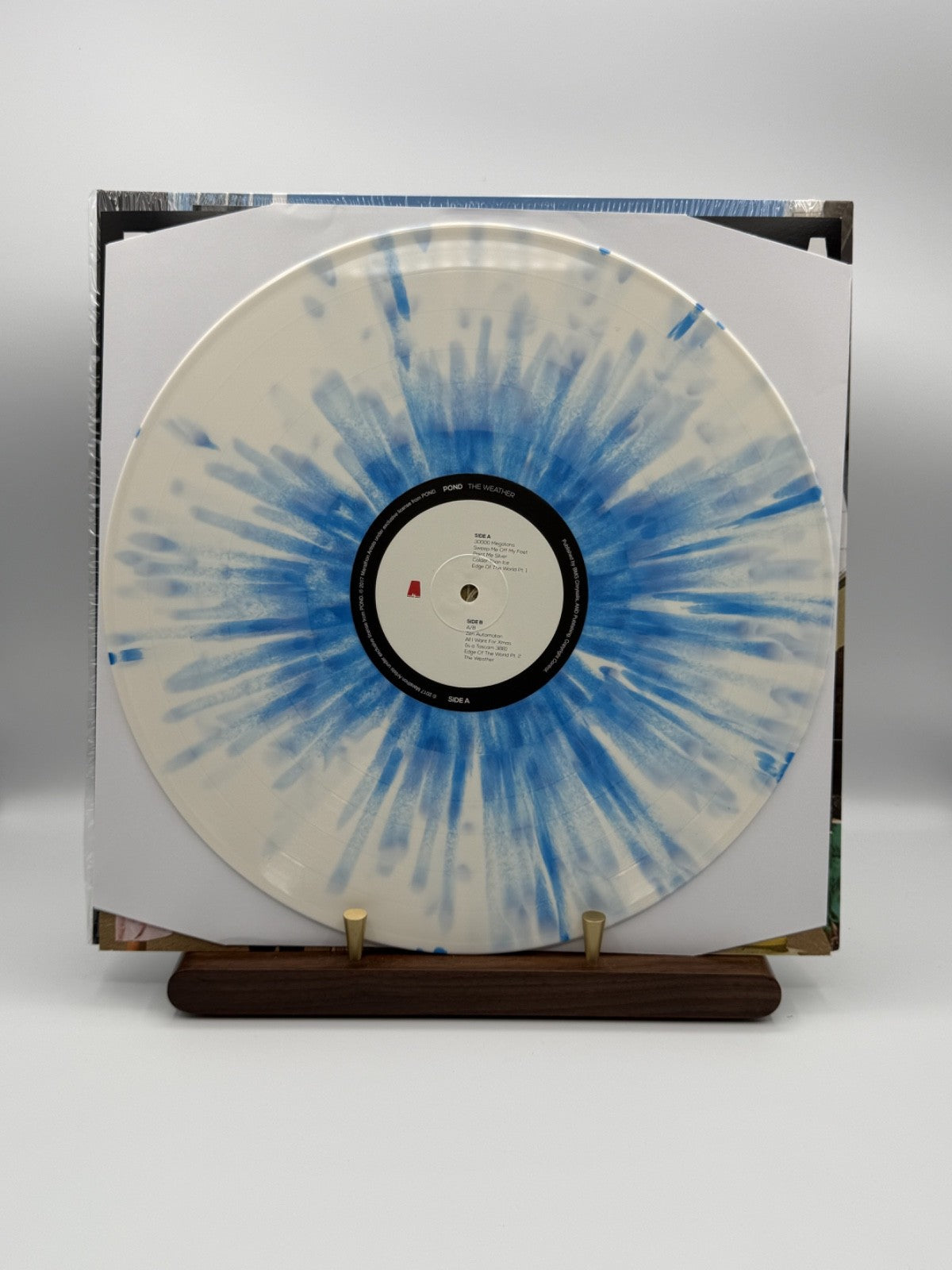 Pond The Weather White Blue Splatter LP Vinyl MA0094LPX - EX+/EX+