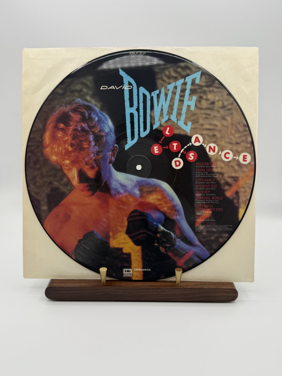 David Bowie Let's Dance Picture Disc LP Vinyl Record AMLP 3029 - EX