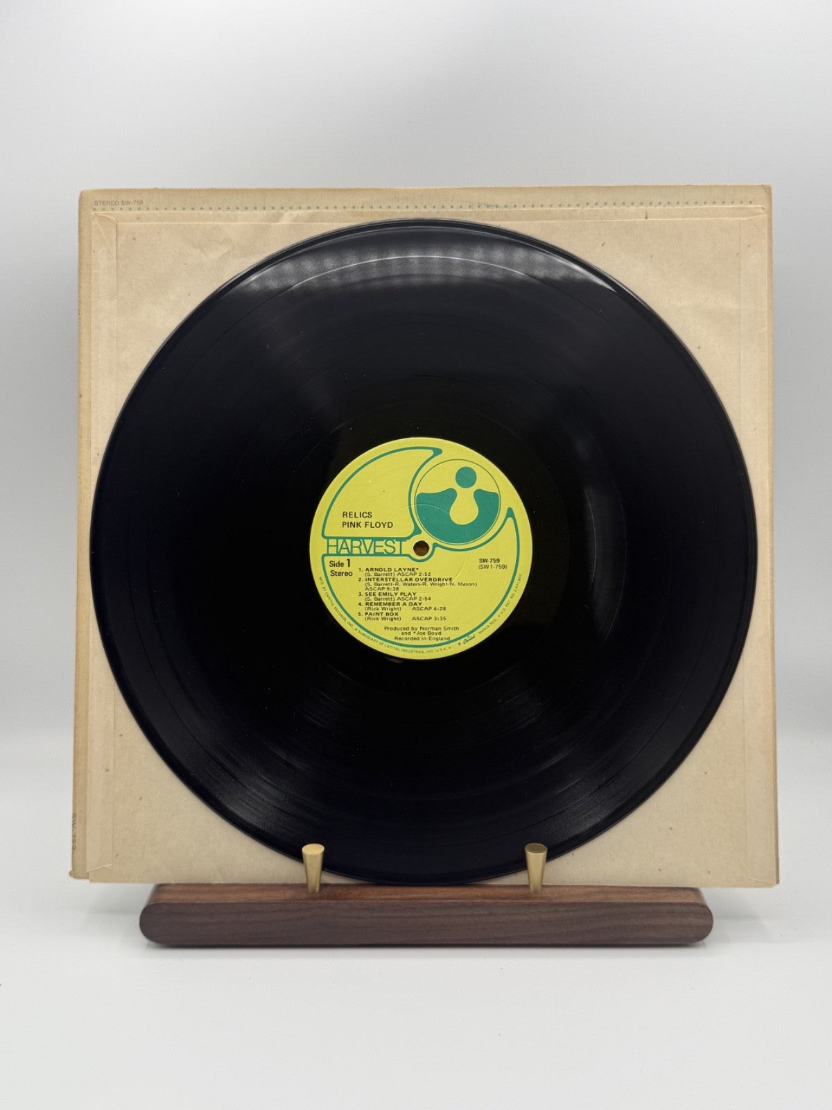 Pink Floyd Relics LP Vinyl SW-759 US 1971 Los Angeles F6/F8 - VG/VG++