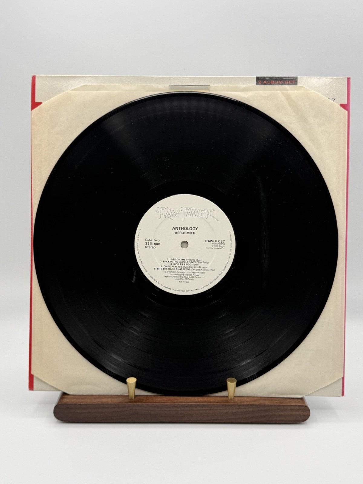 Aerosmith Anthology 2LP Album Vinyl Record RAW LP037 - VG++/EX