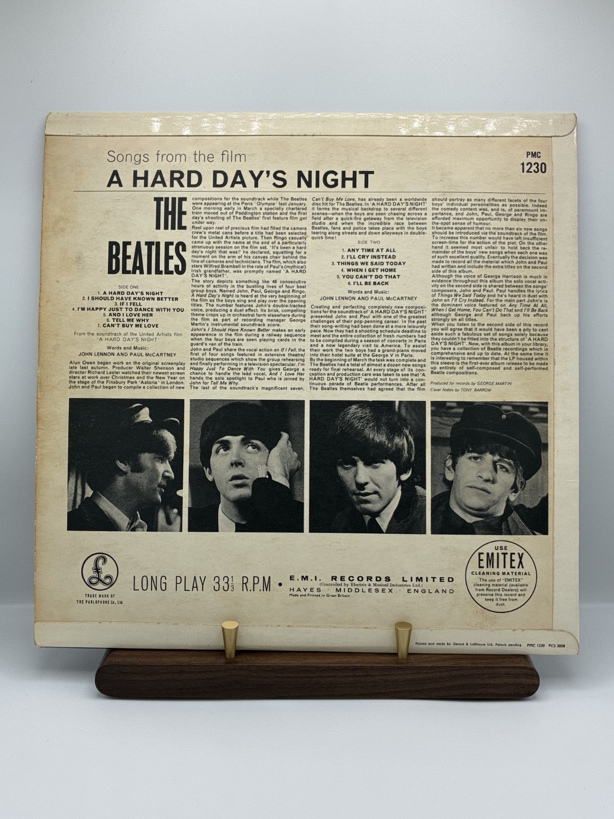 The Beatles – A Hard Day’s Night UK Mono Parlophone PMC 1230 3N/3N VG+/VG(+)