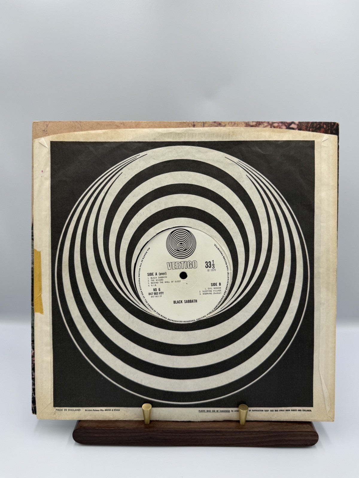 BLACK SABBATH – Self-Titled Debut LP – UK Early Press Vertigo Swirl VO 6 (1970)