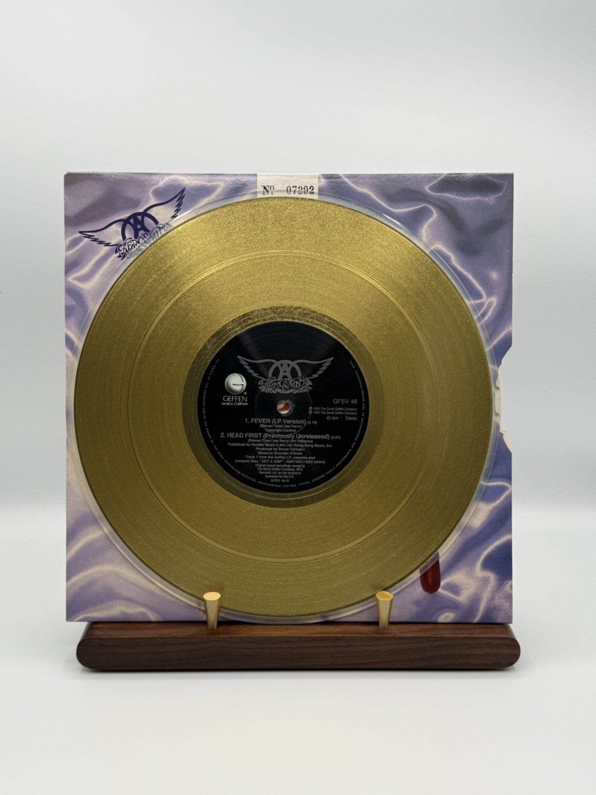 Aerosmith Eat The Rich 10in Gold Vinyl GFSV46 No 07292 - EX/EX