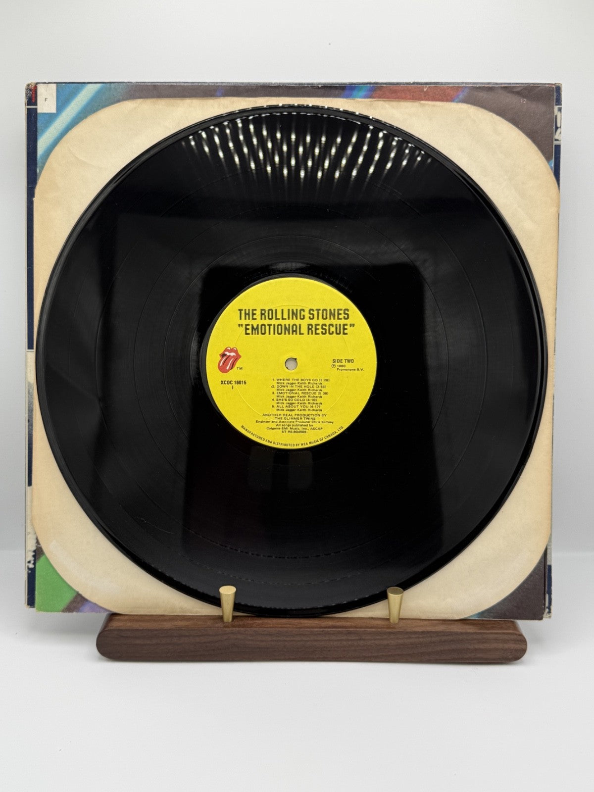 Rolling Stones Emotional Rescue LP Canadian Sterling Master Poster VG+ XCOC16015