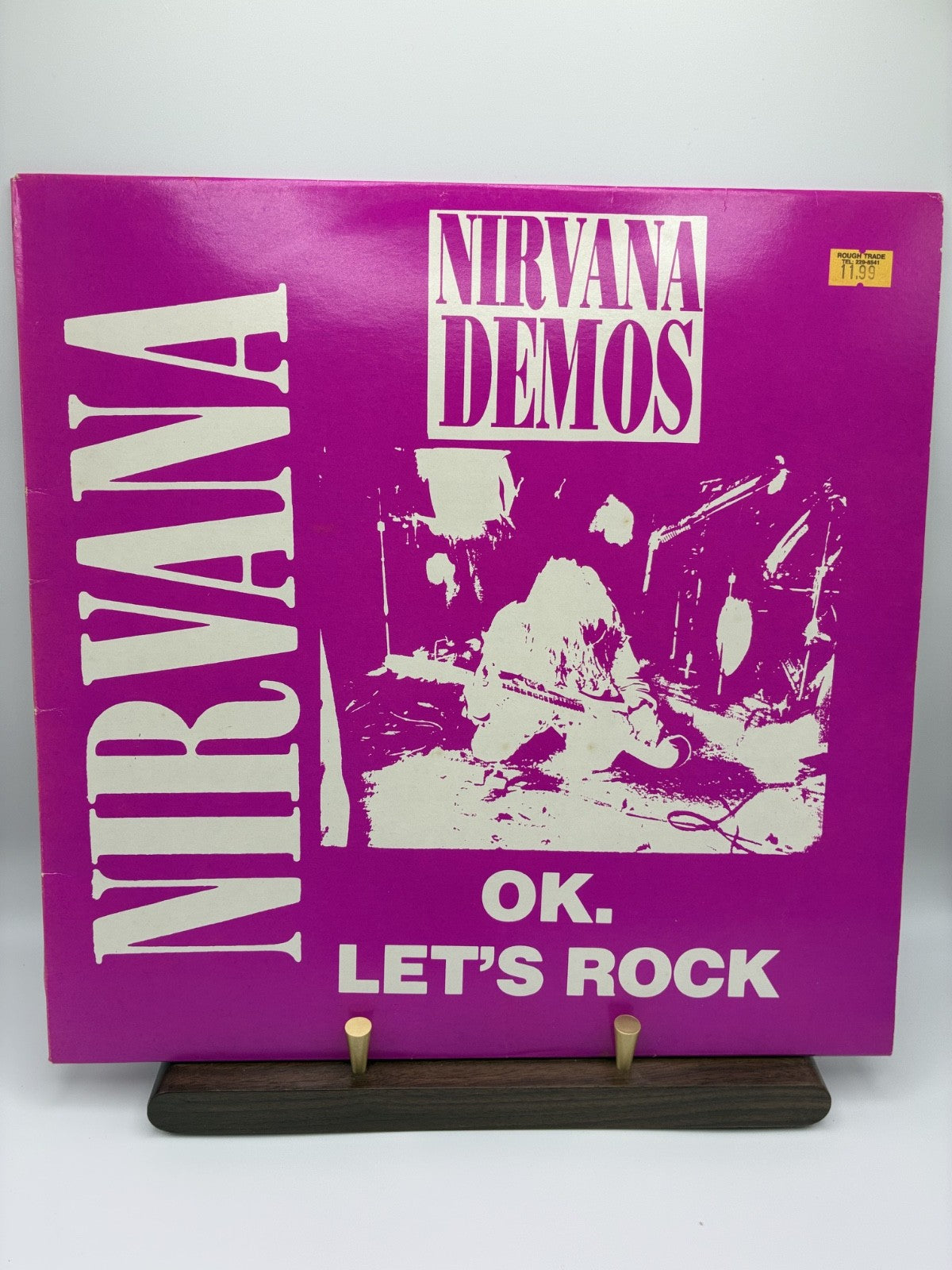 Nirvana Demos OK Lets Rock LP White Label NIR 1-A/1-B EX/VG+