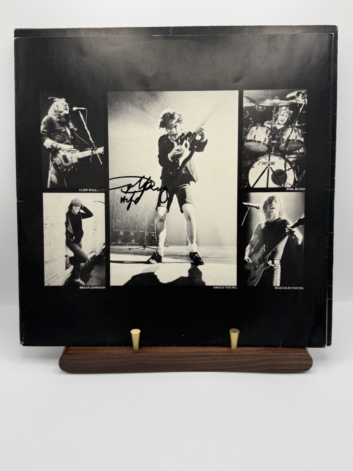 AC/DC Back In Black 1st UK Press A1/B1 Signed Angus Young Garry King COA LP