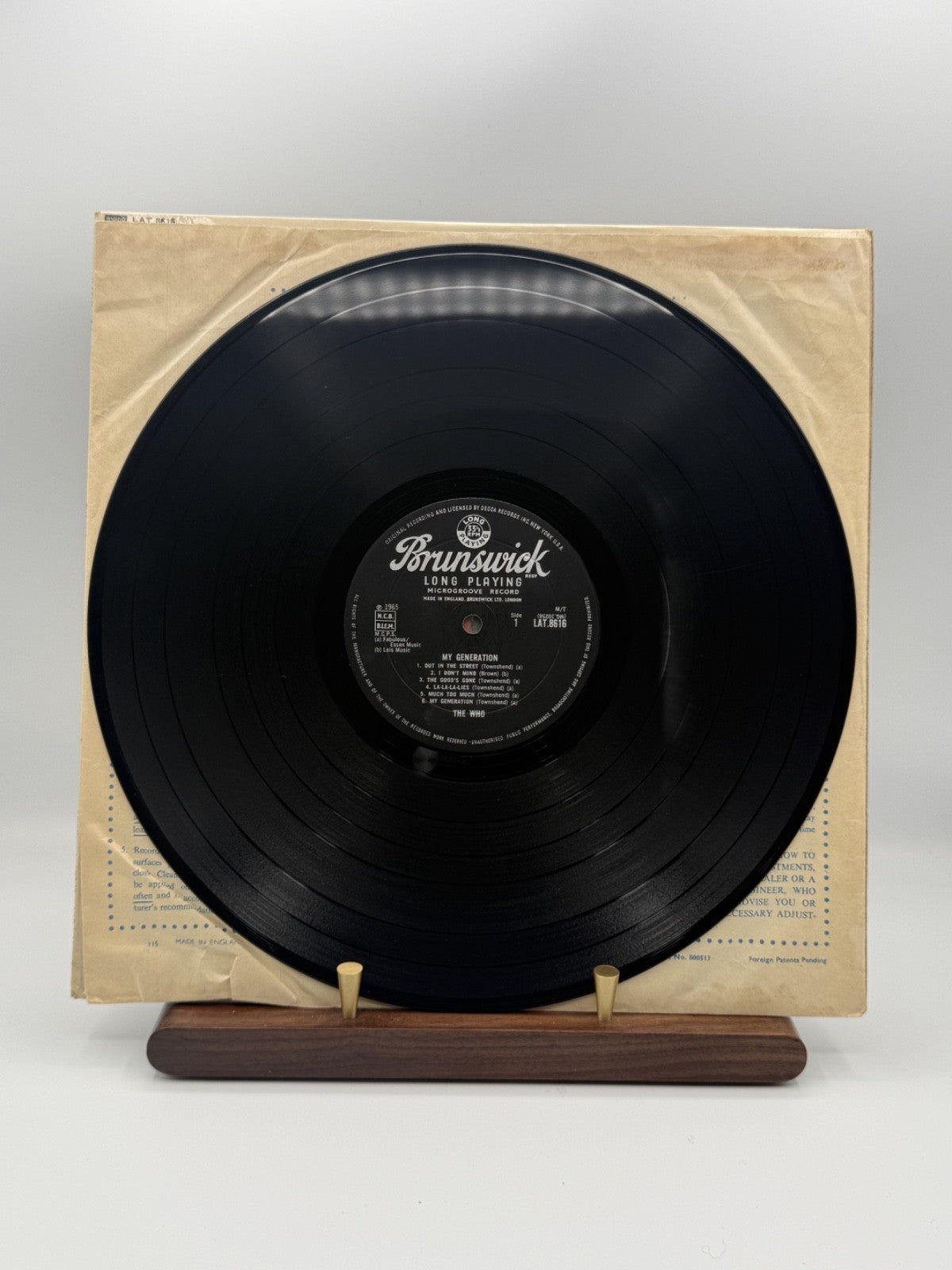 The Who My Generation LP LAT 8616 UK 1965 Mono 1B/1B - VG+/VG(+)