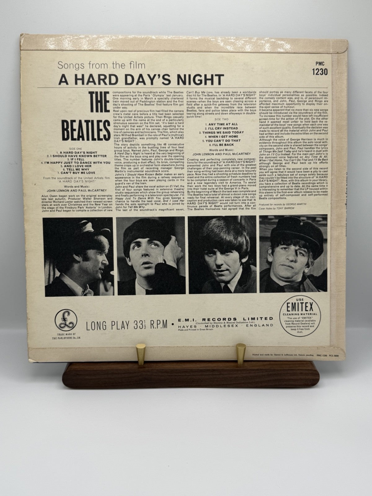 The Beatles A Hard Day's Night 1966 UK Mono Yellow Black 3N/3N VG+/VG+